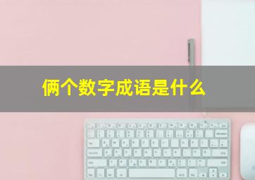 俩个数字成语是什么