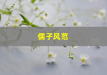 儒子风范