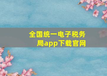 全国统一电子税务局app下载官网