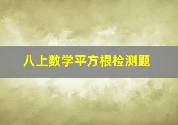 八上数学平方根检测题