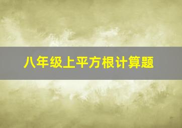 八年级上平方根计算题