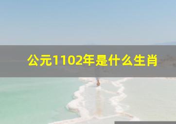 公元1102年是什么生肖