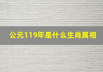 公元119年是什么生肖属相