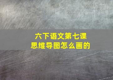 六下语文第七课思维导图怎么画的