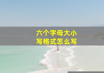 六个字母大小写格式怎么写