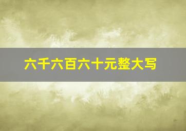 六千六百六十元整大写