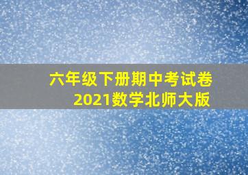 六年级下册期中考试卷2021数学北师大版