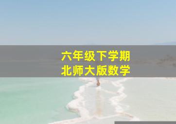 六年级下学期北师大版数学