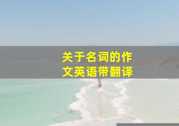 关于名词的作文英语带翻译