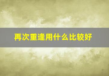 再次重逢用什么比较好