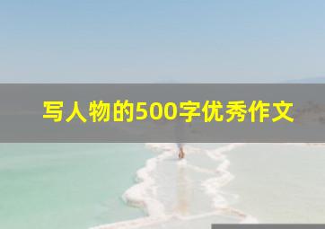 写人物的500字优秀作文