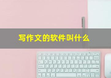 写作文的软件叫什么