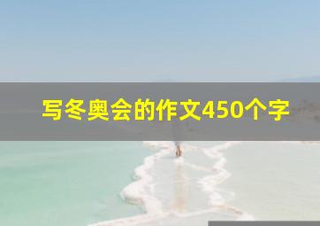 写冬奥会的作文450个字