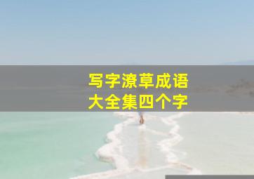 写字潦草成语大全集四个字