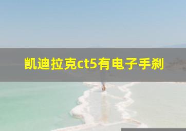 凯迪拉克ct5有电子手刹