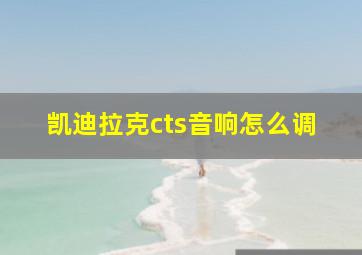 凯迪拉克cts音响怎么调