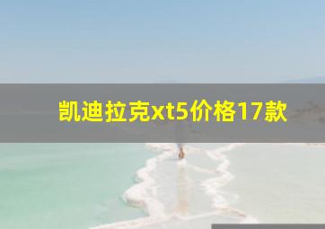 凯迪拉克xt5价格17款