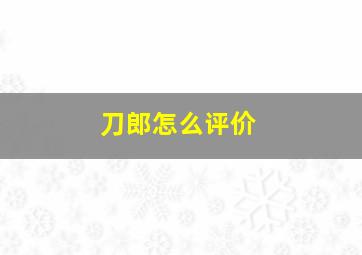 刀郎怎么评价