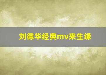 刘德华经典mv来生缘