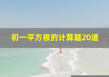 初一平方根的计算题20道