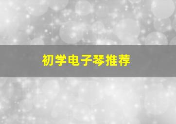 初学电子琴推荐