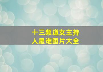 十三频道女主持人是谁图片大全