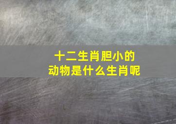 十二生肖胆小的动物是什么生肖呢