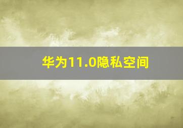 华为11.0隐私空间