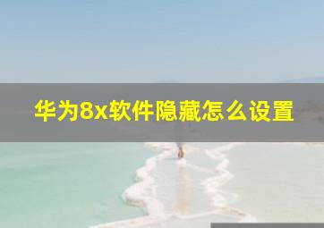 华为8x软件隐藏怎么设置