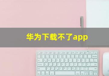 华为下载不了app