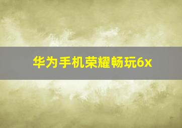 华为手机荣耀畅玩6x