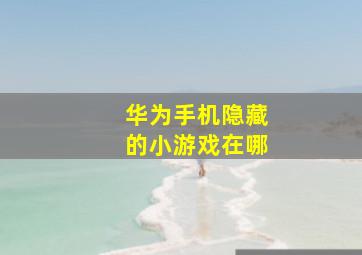 华为手机隐藏的小游戏在哪