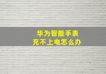 华为智能手表充不上电怎么办