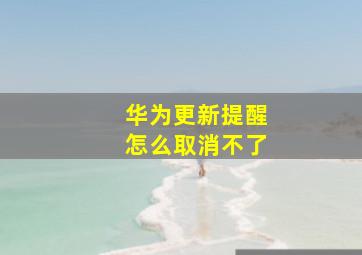 华为更新提醒怎么取消不了