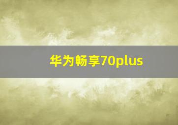 华为畅享70plus