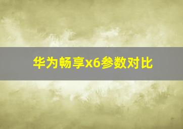 华为畅享x6参数对比