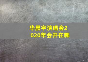 华晨宇演唱会2020年会开在哪