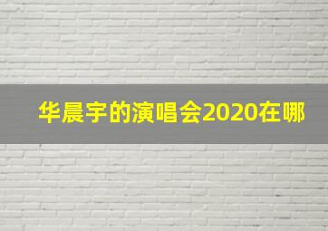 华晨宇的演唱会2020在哪