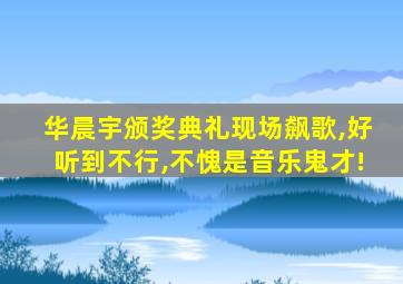 华晨宇颁奖典礼现场飙歌,好听到不行,不愧是音乐鬼才!