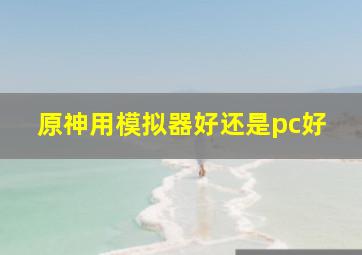 原神用模拟器好还是pc好