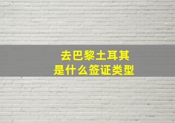 去巴黎土耳其是什么签证类型