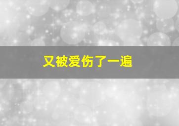 又被爱伤了一遍