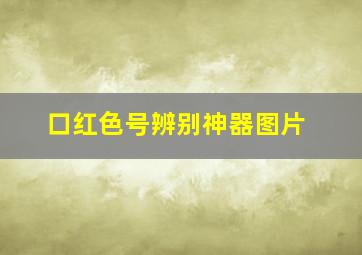 口红色号辨别神器图片