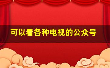 可以看各种电视的公众号