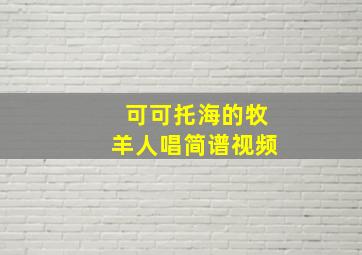 可可托海的牧羊人唱简谱视频