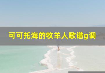 可可托海的牧羊人歌谱g调