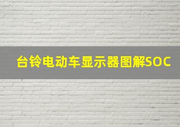 台铃电动车显示器图解SOC