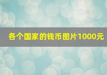 各个国家的钱币图片1000元