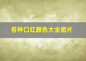 各种口红颜色大全图片