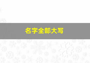 名字全部大写